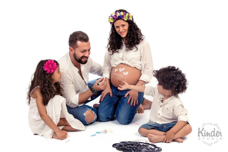 Sedinte foto gravide cu familia